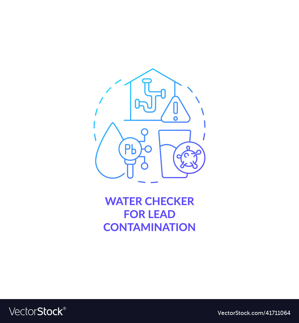 Water checker for lead contamination blue Vector Image