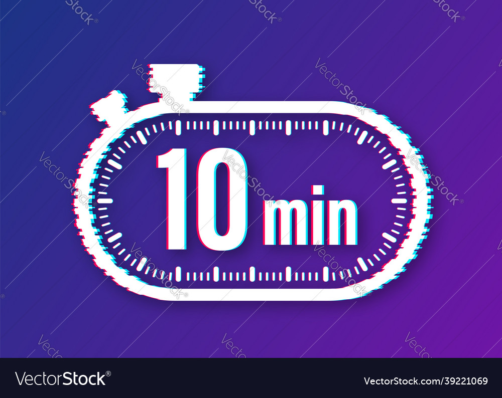 10 minutes stopwatch glitch icon