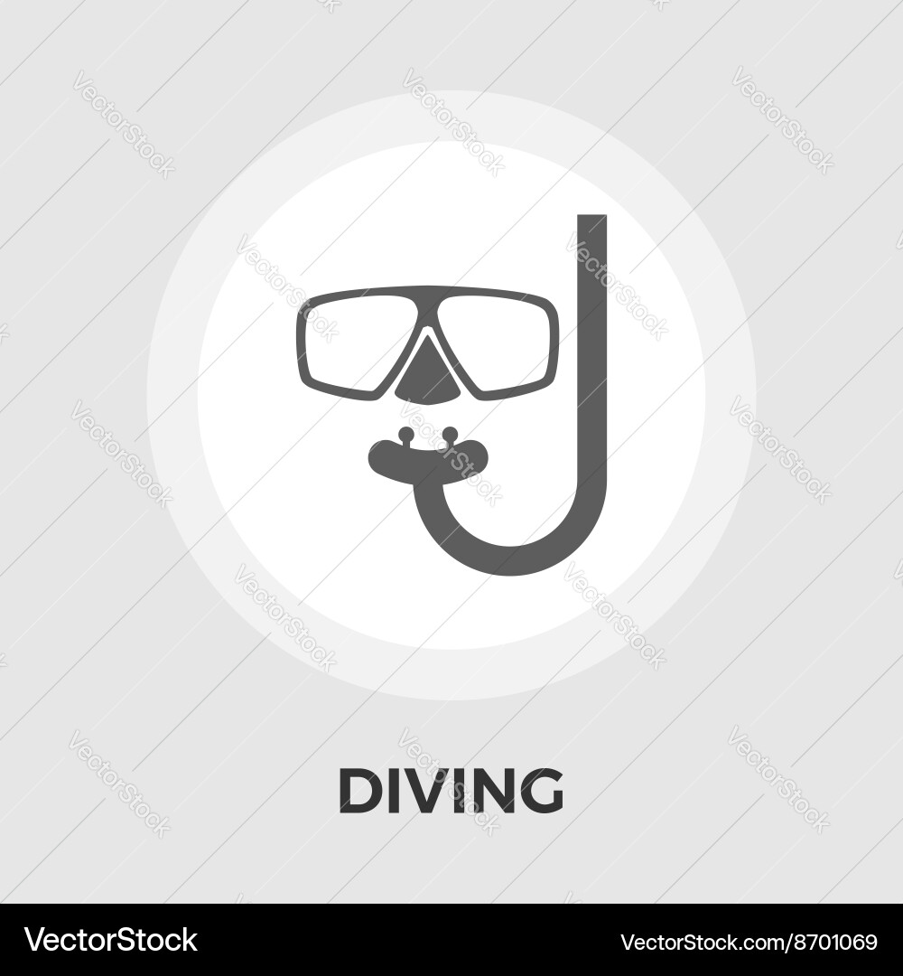 Diving flat icon Royalty Free Vector Image - VectorStock
