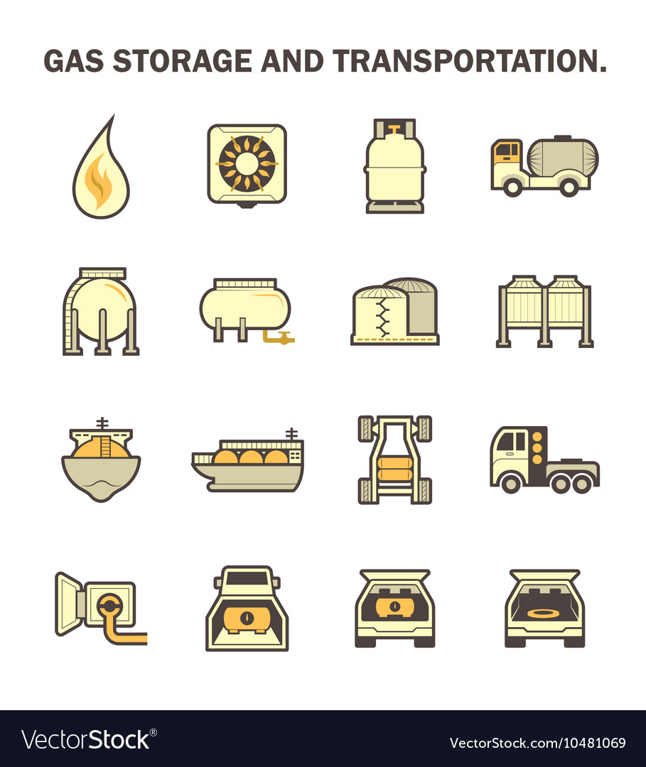 Gas transportation icon Royalty Free Vector Image