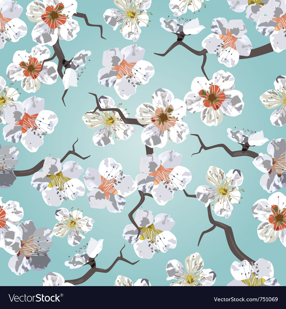 Sakura seamless pattern Royalty Free Vector Image