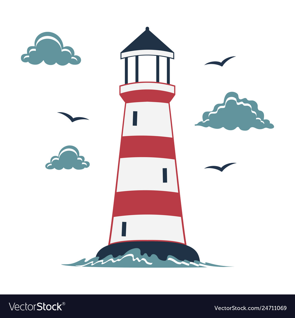 Simple Lighthouse Print Royalty Free Vector Image
