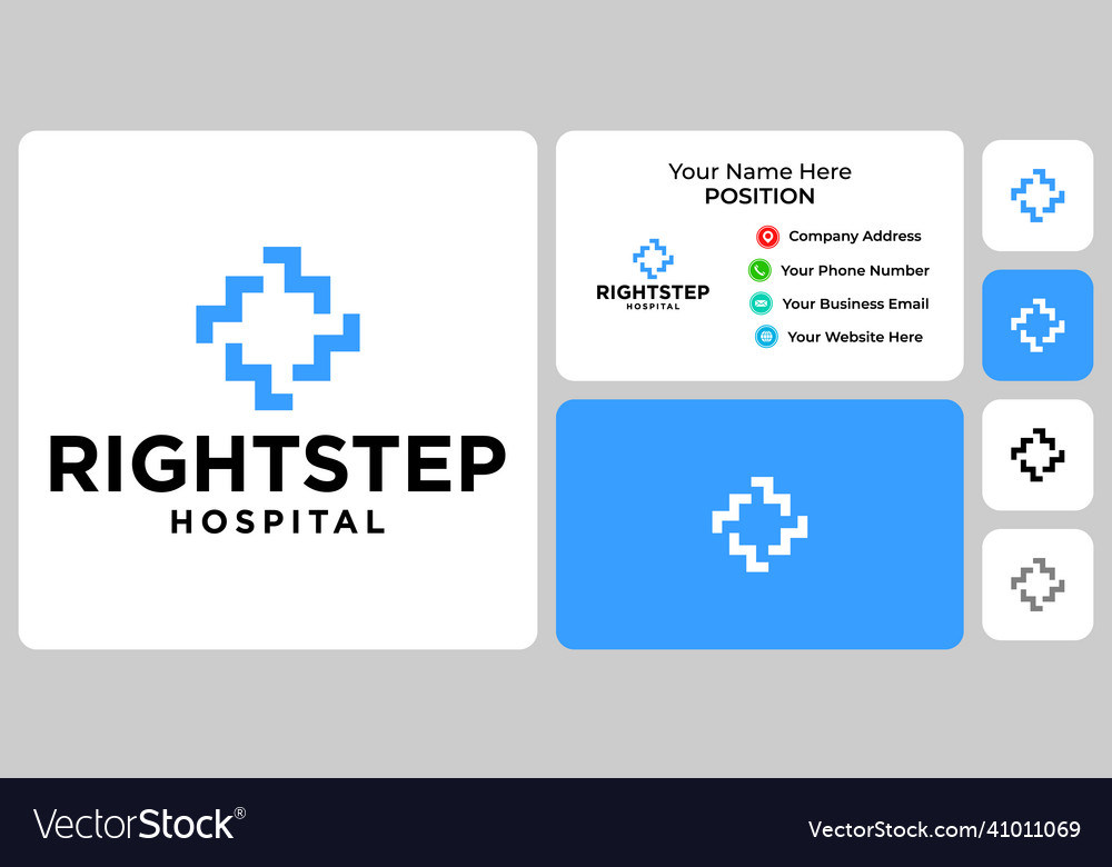 Step hospital logo Royalty Free Vector Image - VectorStock