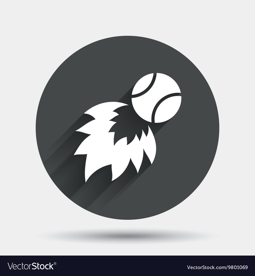 Tennis fireball sign icon fast sport symbol Vector Image