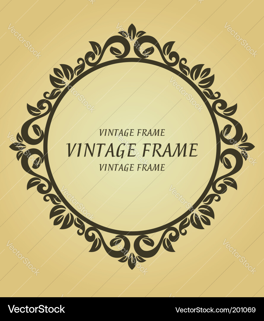 Vintage frame Royalty Free Vector Image - VectorStock