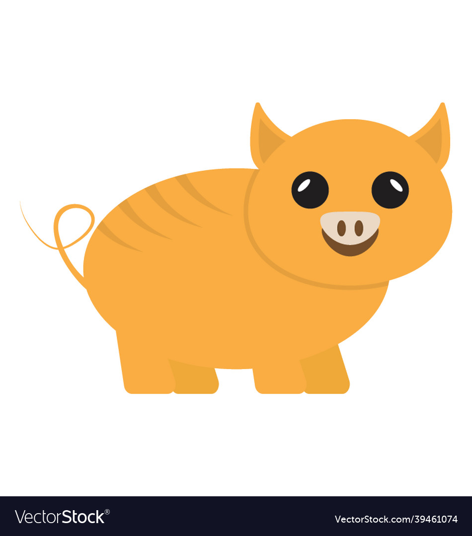 Cartoon pig Royalty Free Vector Image - VectorStock