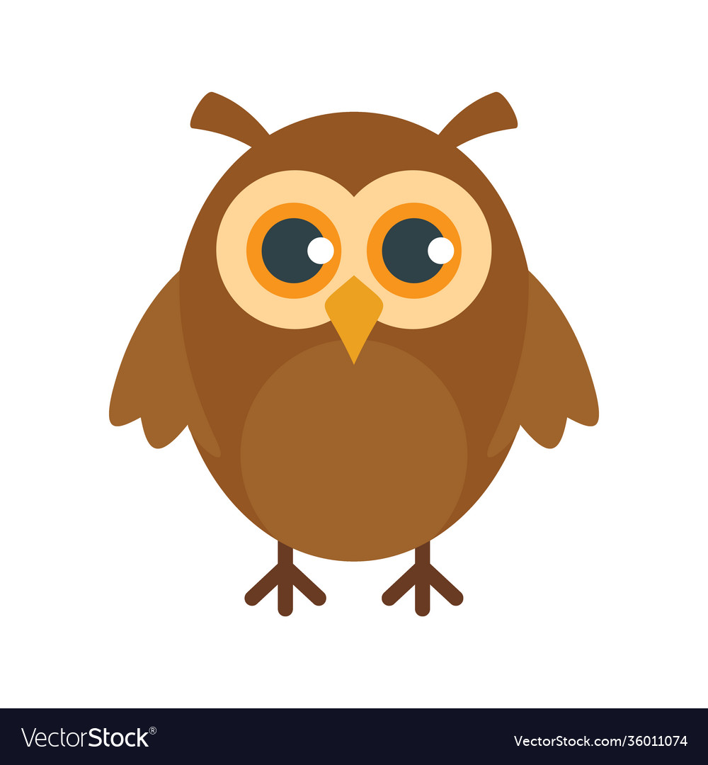 Graduation owl in flat style Royalty Free Vector Image