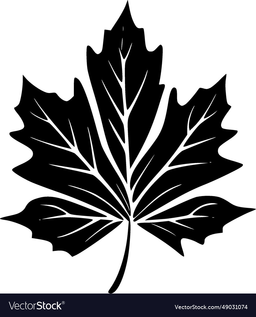 Leaves - minimalist and flat logo Royalty Free Vector Image