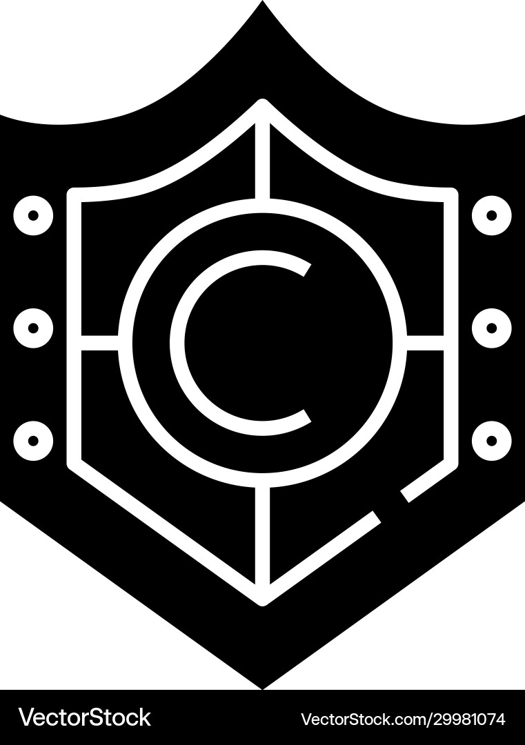 Security shield black icon concept Royalty Free Vector Image