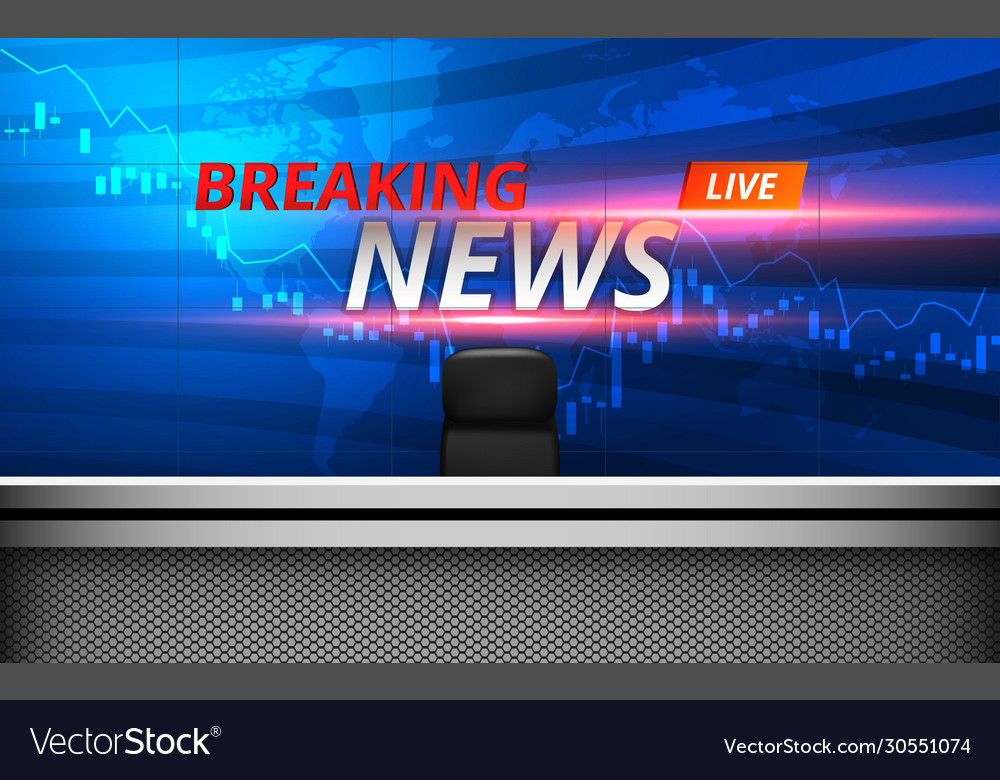 White Table And Breaking News On Lcds Background I