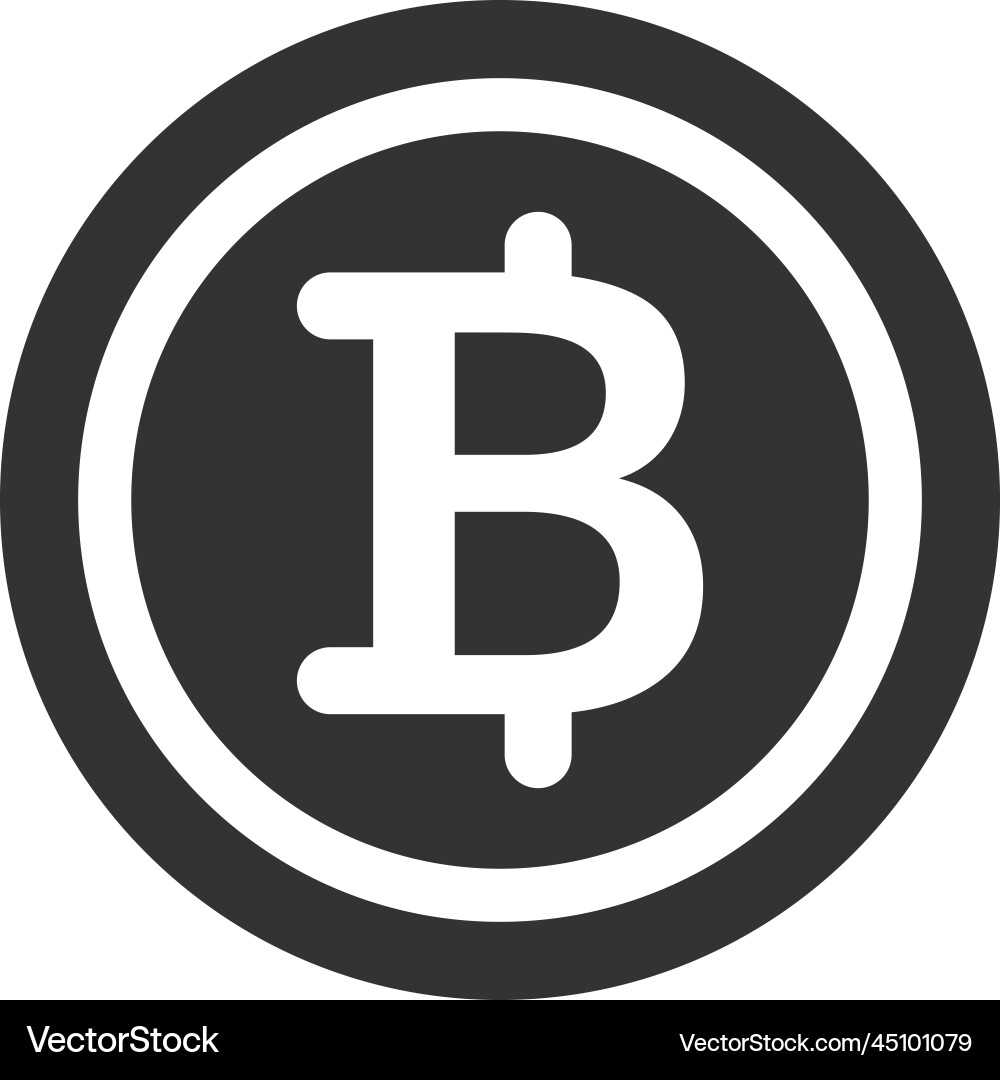 Bitcoin icon Royalty Free Vector Image - VectorStock