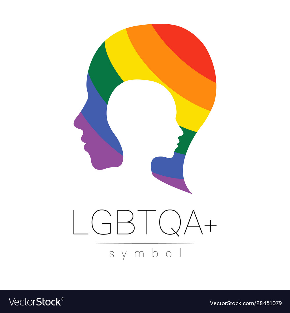 Lgbtqa symbol pride flag background icon Vector Image