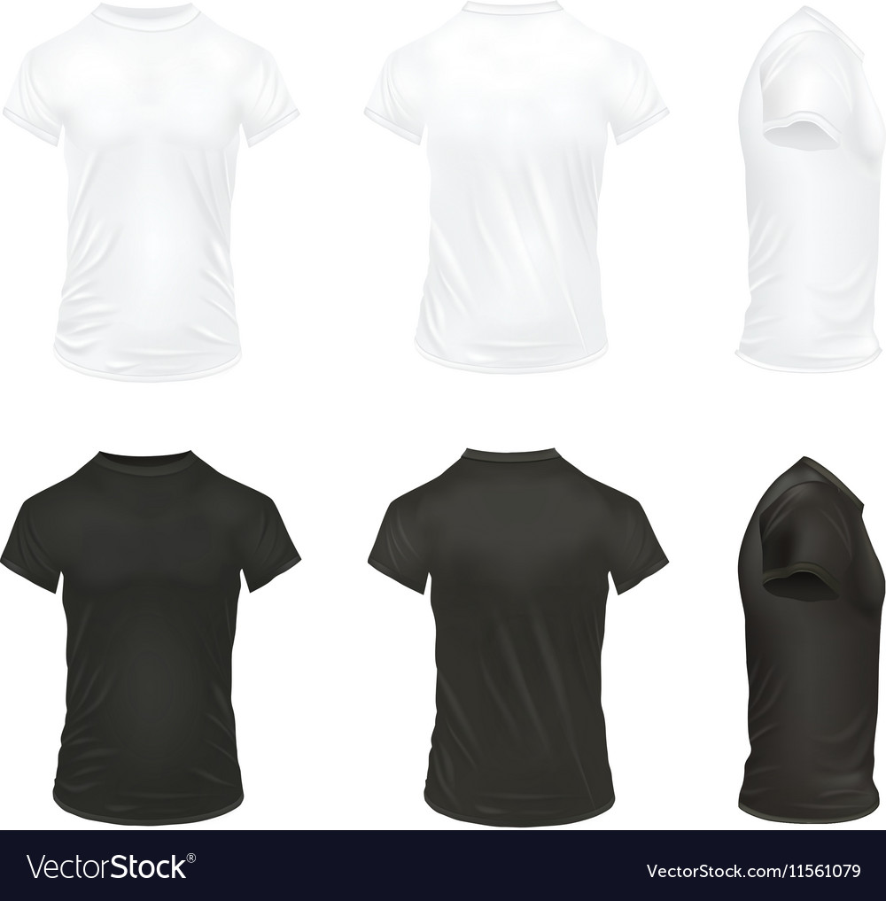 Realistic t shirt icon set Royalty Free Vector Image