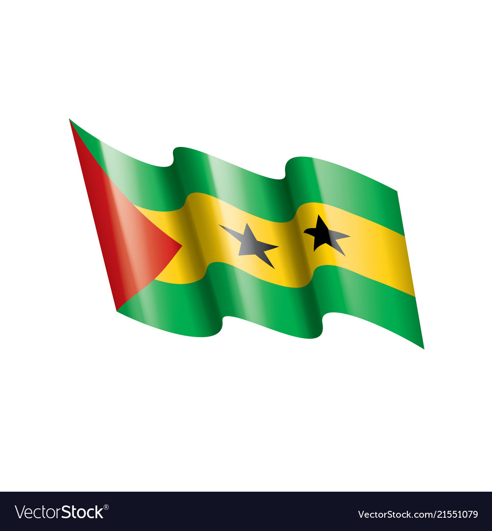 Sao tome and principe flag Royalty Free Vector Image