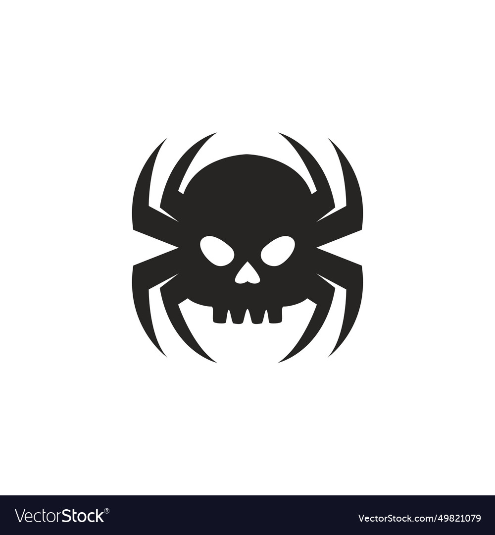 Skull spider icon logo design Royalty Free Vector Image