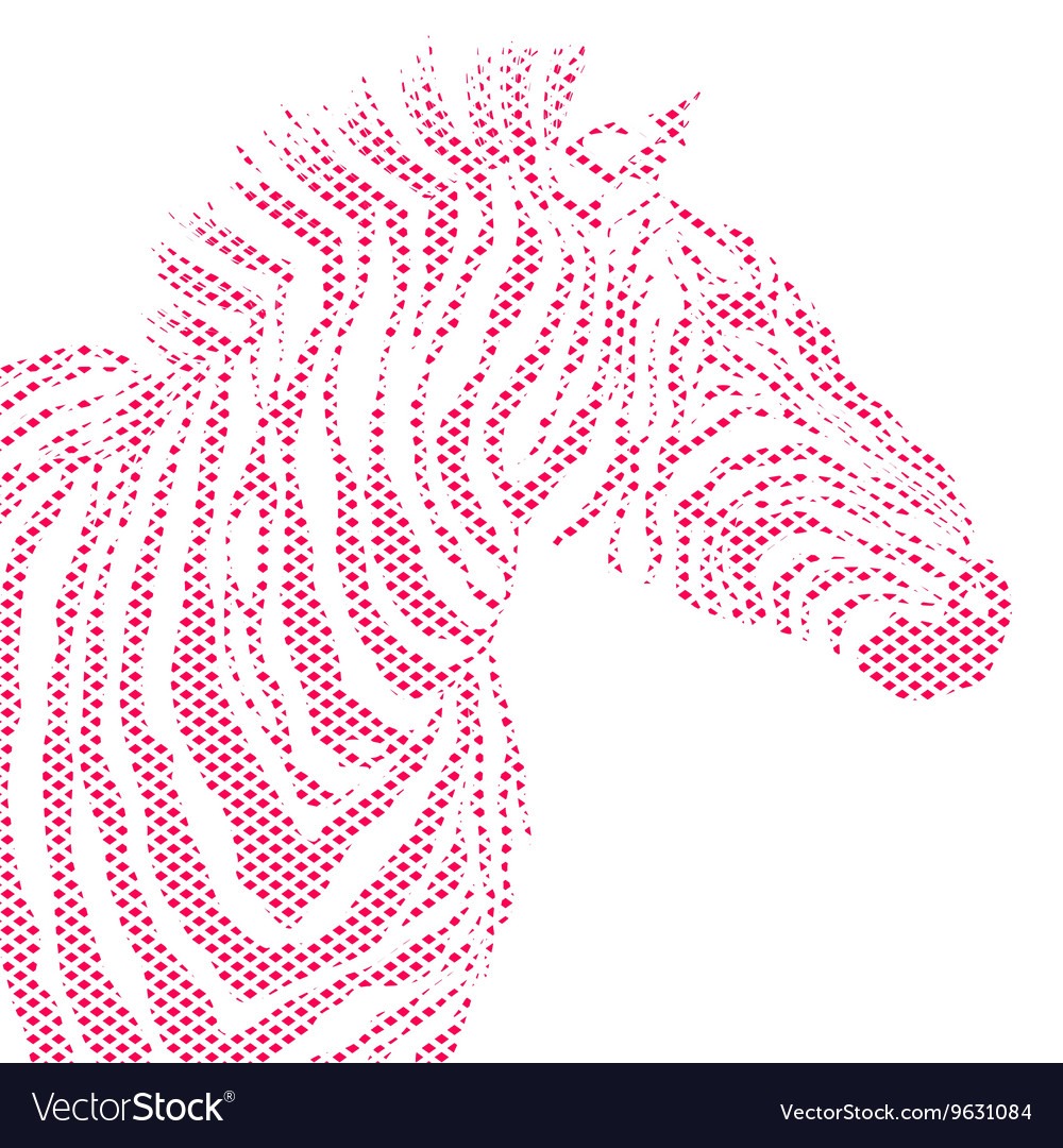 Animal of red zebra striped Royalty Free Vector Image Animal of red zebra striped Royalty Free Vector Image