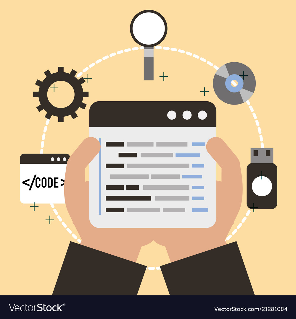 Program coding website Royalty Free Vector Image