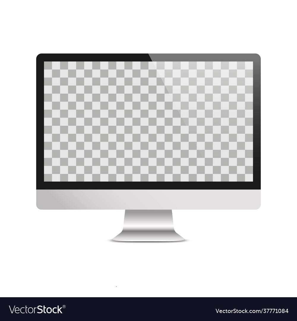 Realistic computer monitor Royalty Free Vector Image