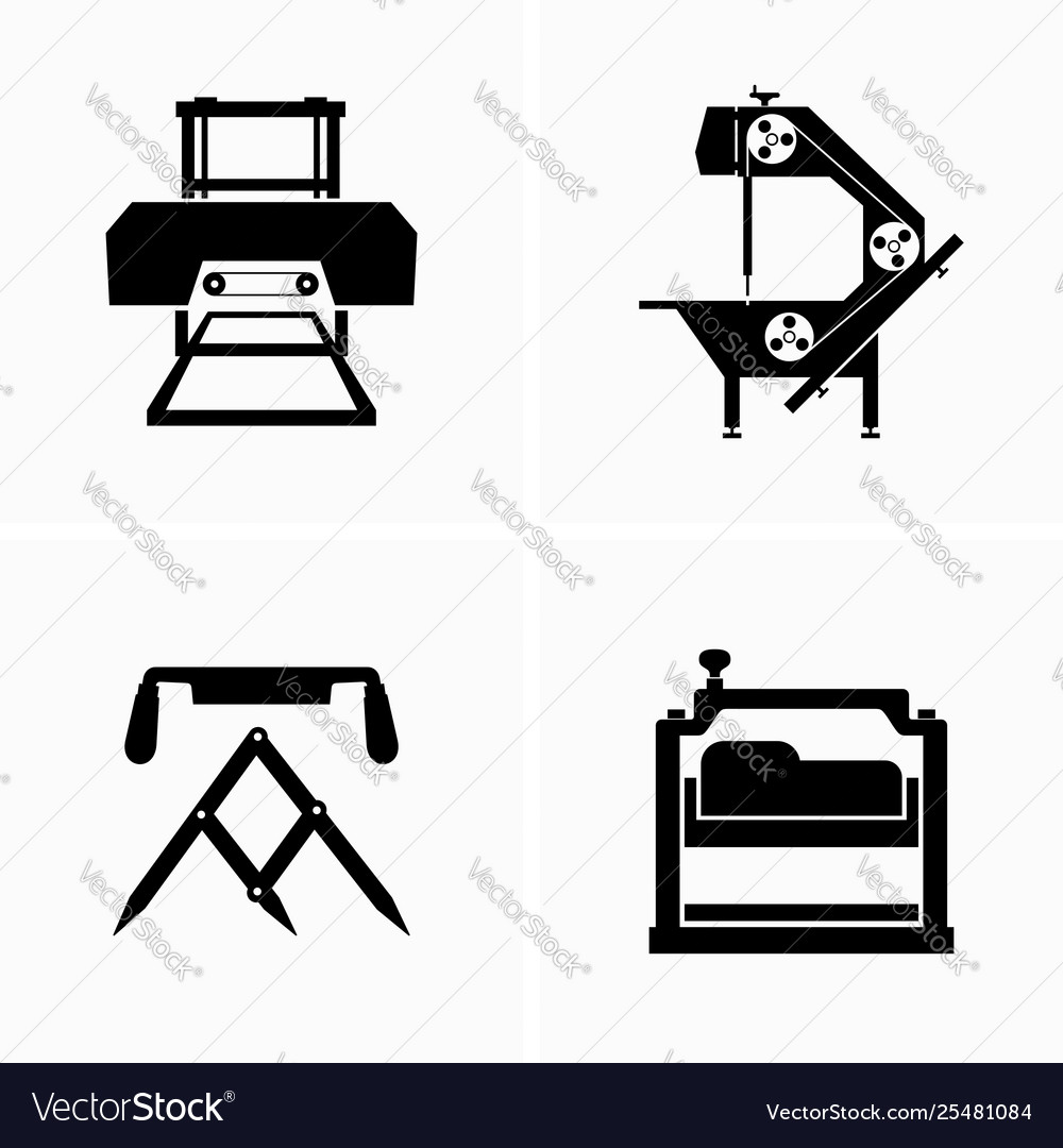 Woodworking sawmill equipment Royalty Free Vector Image