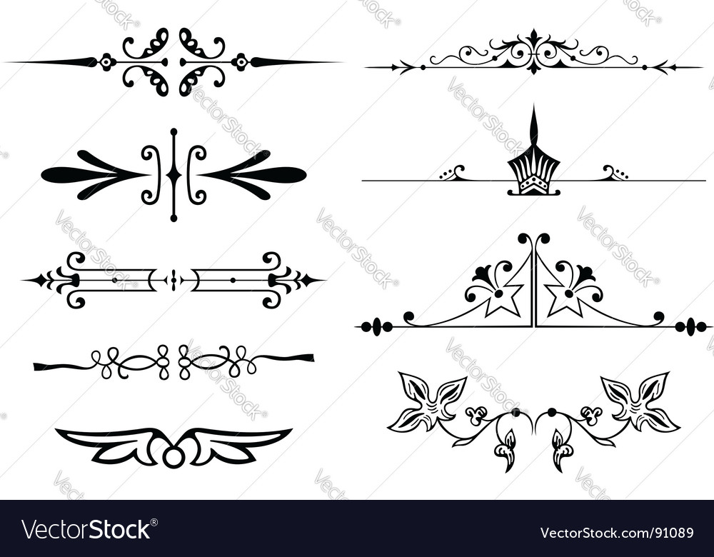 Decorative elements Royalty Free Vector Image - VectorStock