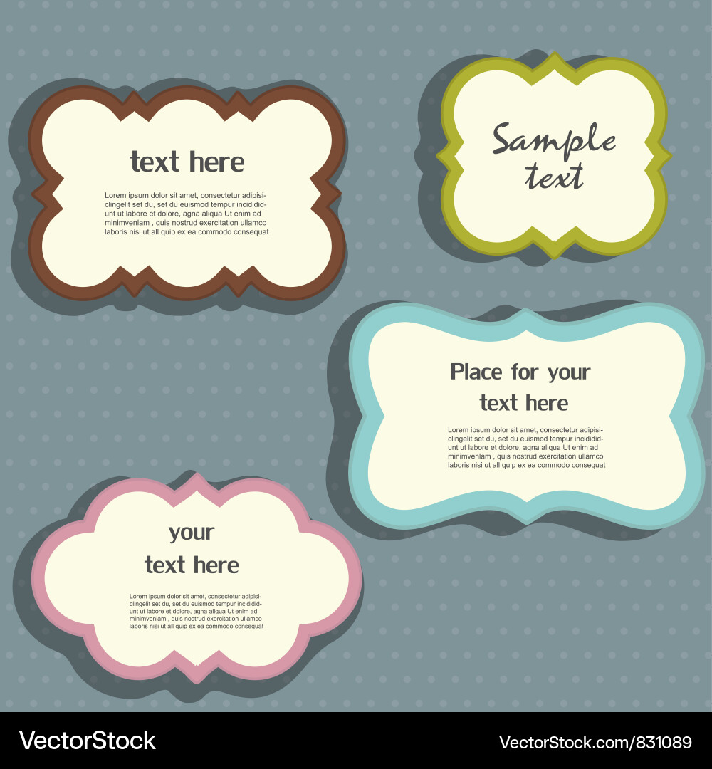 Set vintage frames Royalty Free Vector Image - VectorStock