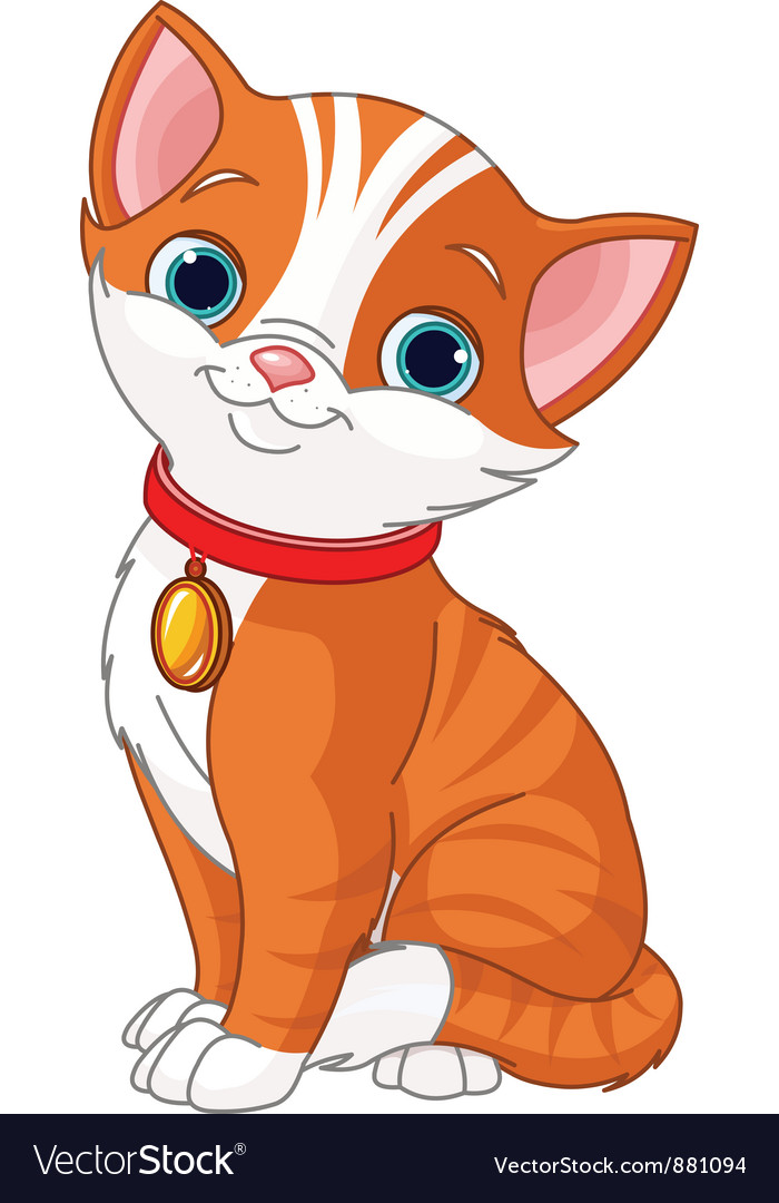 Cute cat Royalty Free Vector Image - VectorStock