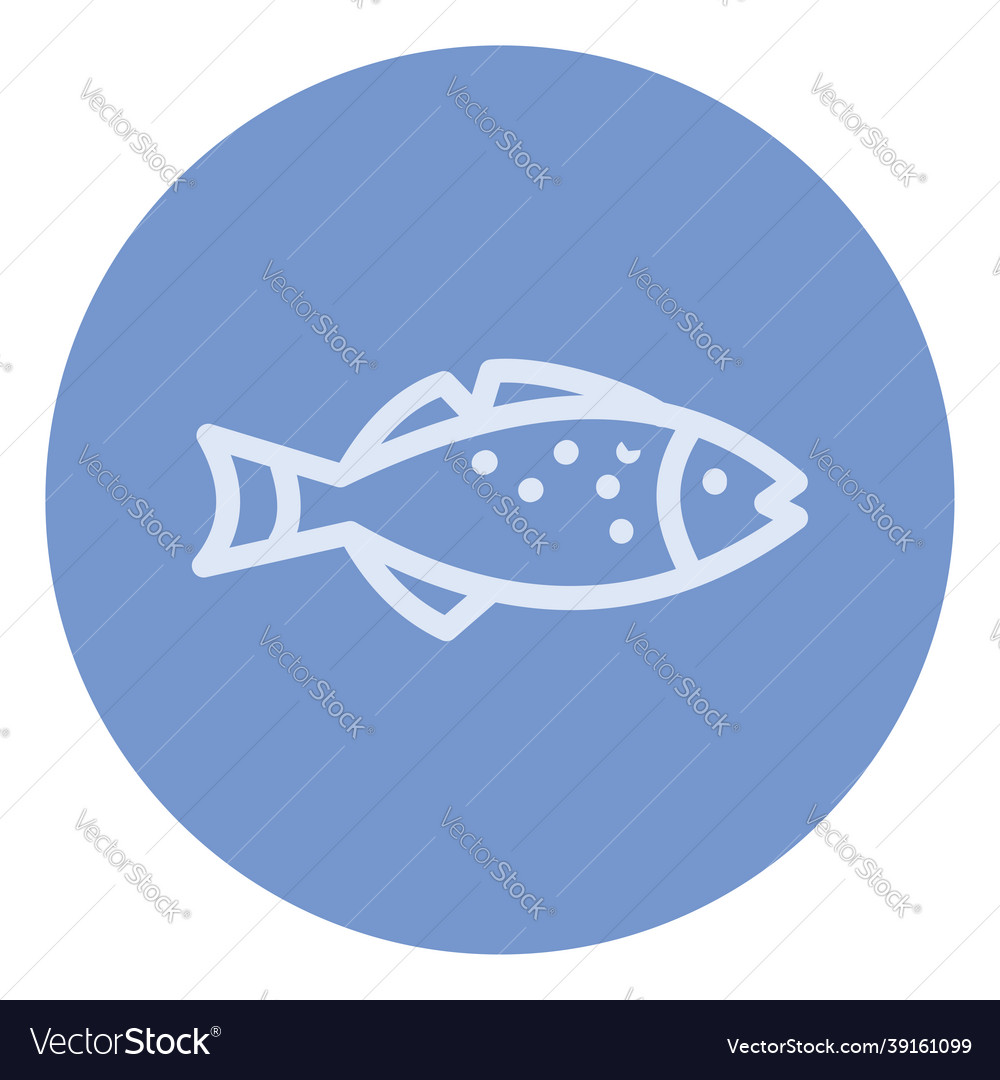 Blue stonefish on a white background Royalty Free Vector