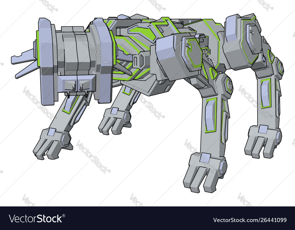 green robot dog