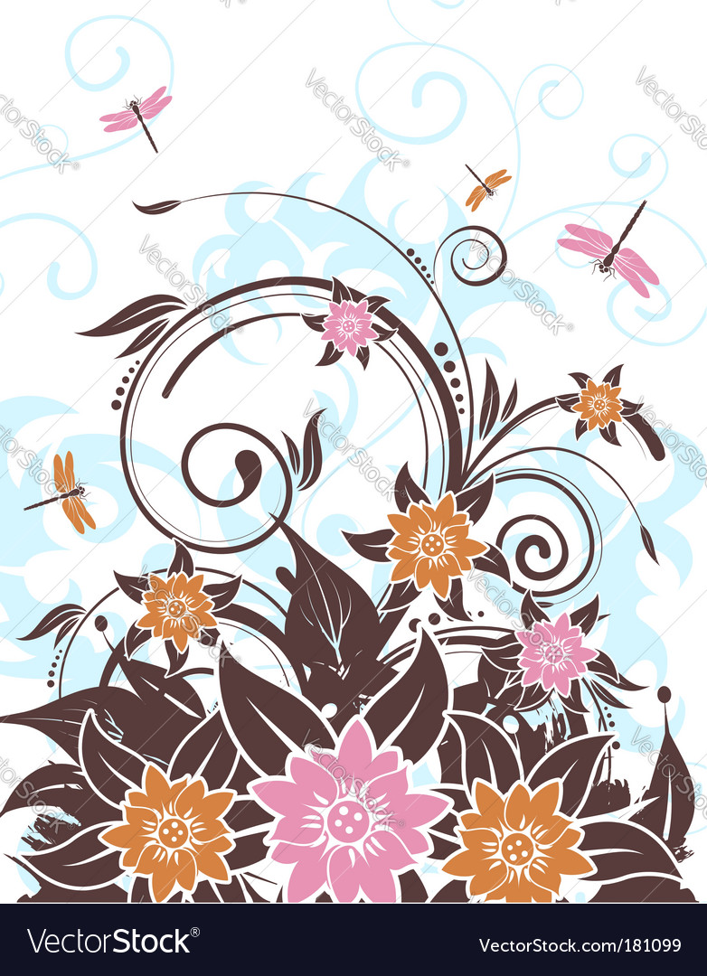 Floral background Royalty Free Vector Image - VectorStock