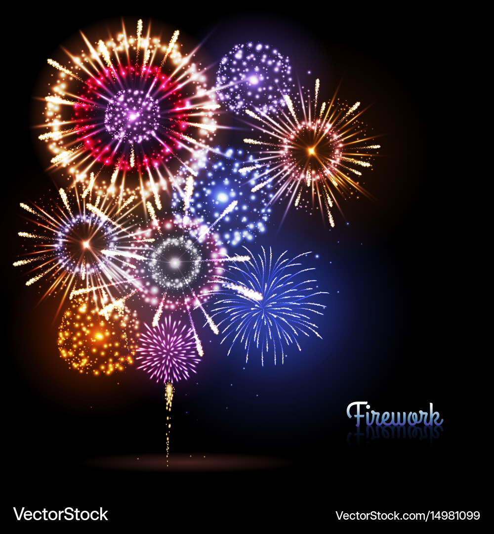 Holiday firework Royalty Free Vector Image - VectorStock