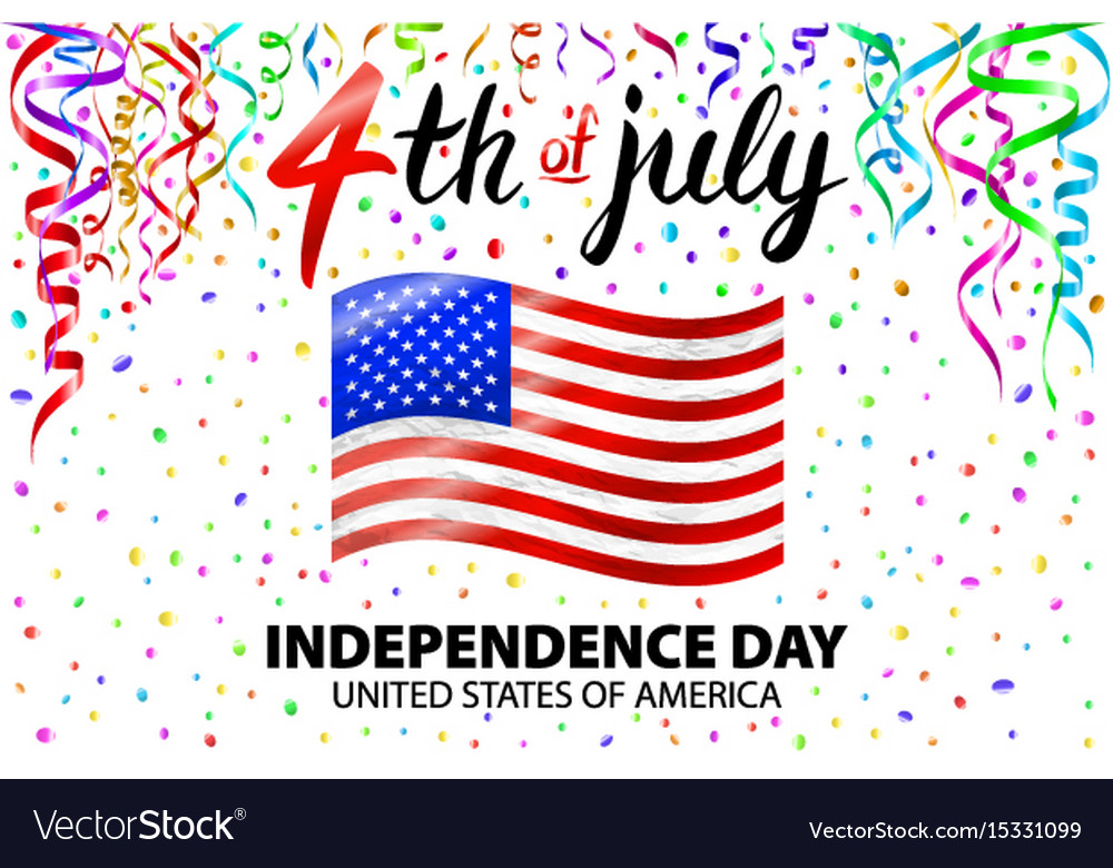 Independence day poster 4th of july Royalty Free Vector