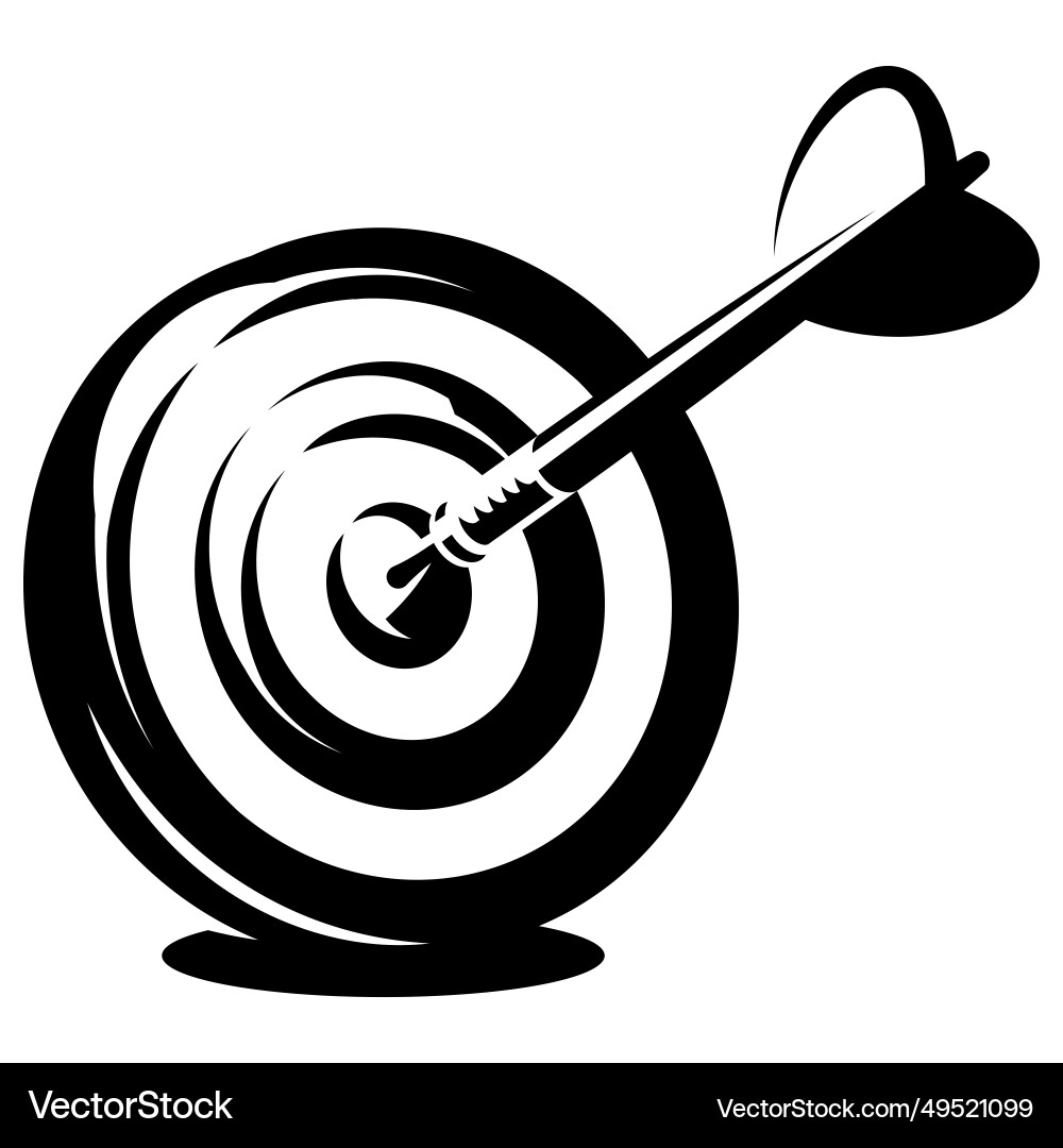 Monochrome template for design with target Vector Image