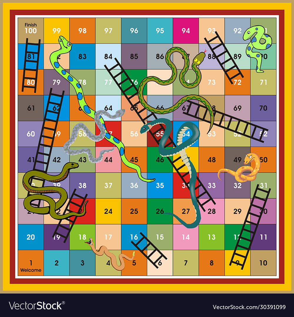 Board game snakes and ladders