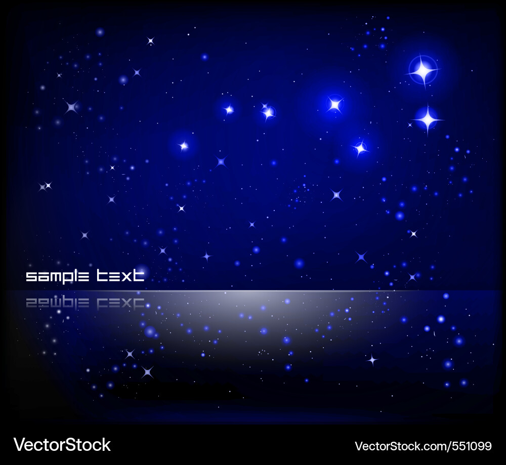 Starry night sky Royalty Free Vector Image - VectorStock