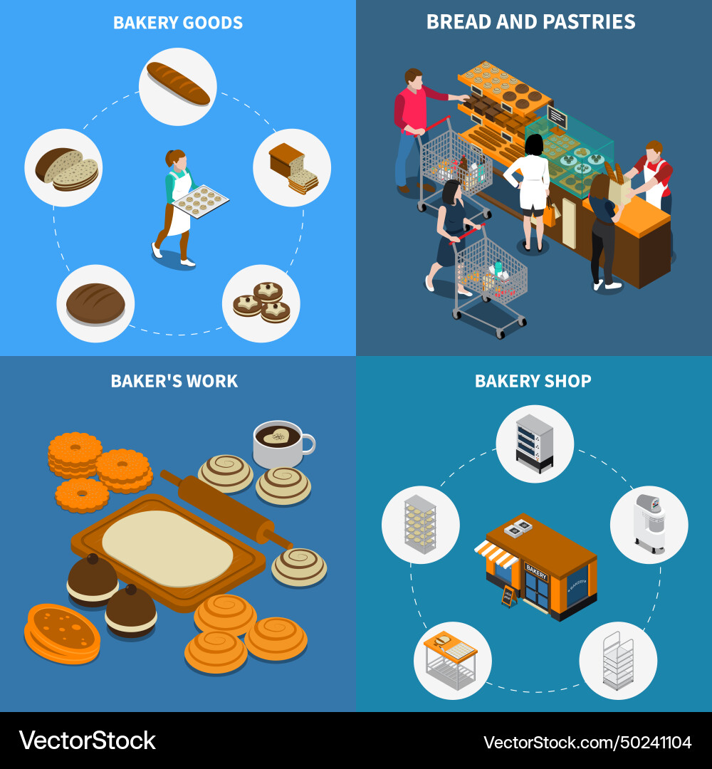 Bakery bread design concept Royalty Free Vector Image