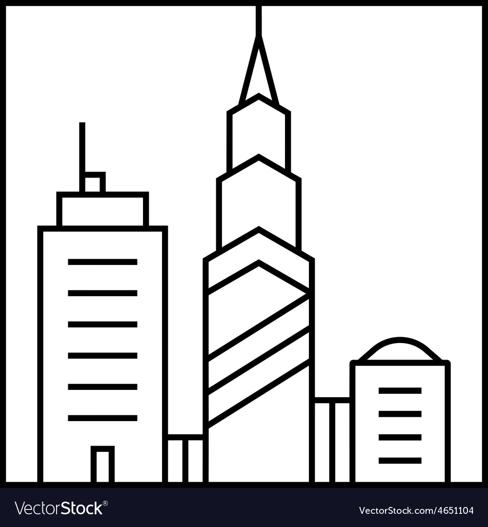 Cityscape icon Royalty Free Vector Image - VectorStock