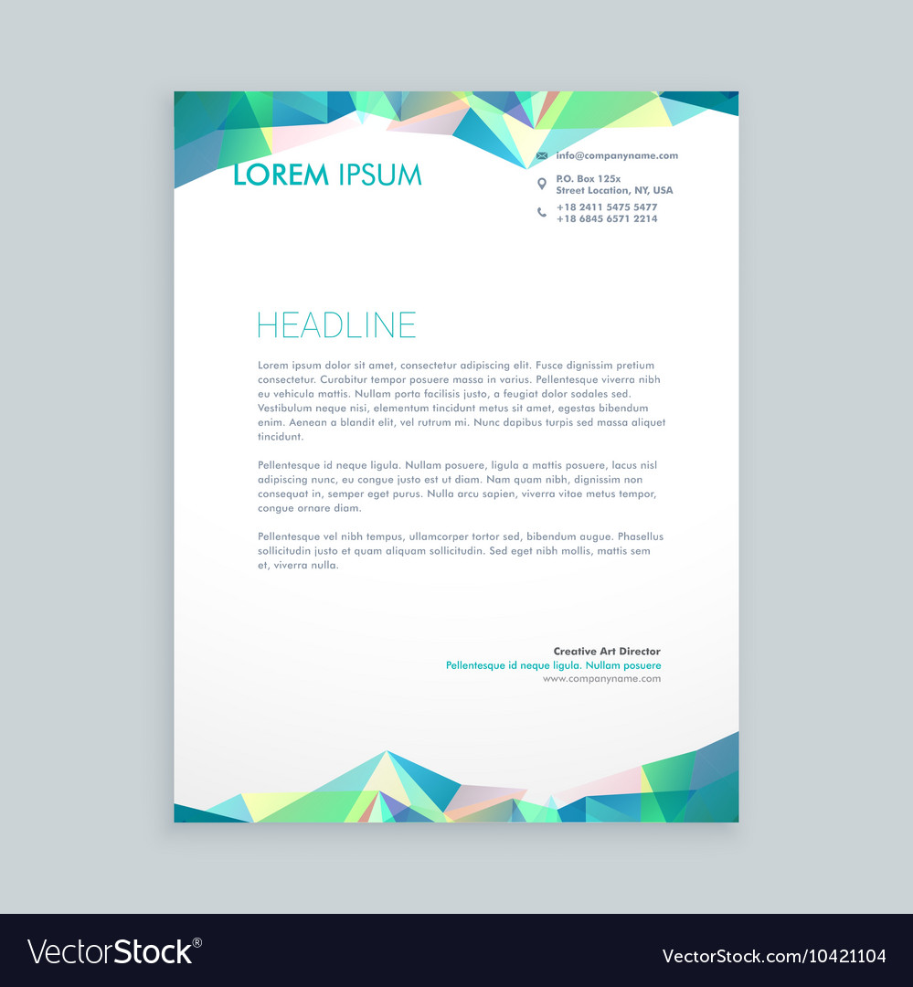 creative abstract shapes letterhead design vector 10421104