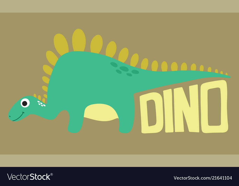 Cute dino Royalty Free Vector Image - VectorStock