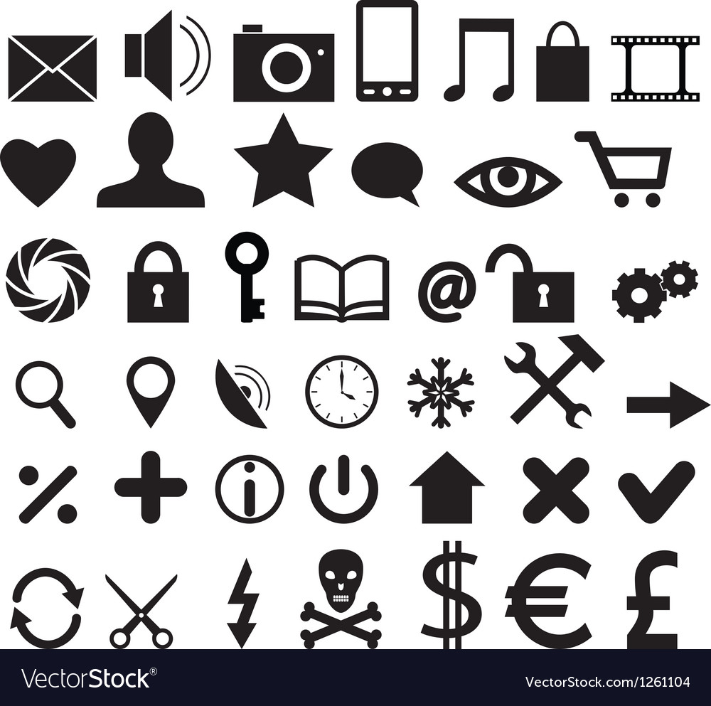 Icons Royalty Free Vector Image - VectorStock
