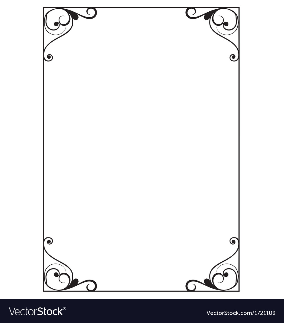 elegant black and white page borders