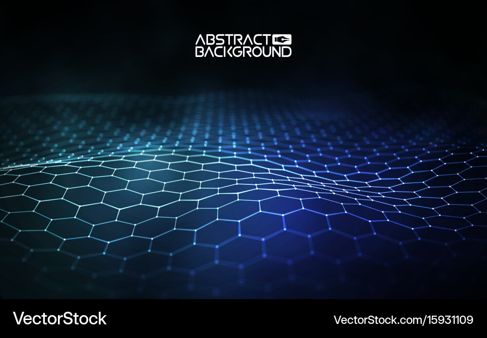 Futuristic hexagon Royalty Free Vector Image - VectorStock