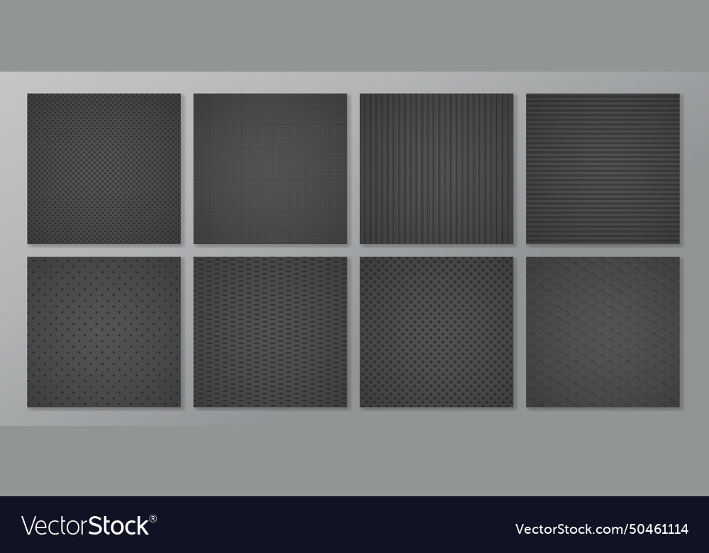 Abstract texture set black square pattern vector image Abstract texture set black square pattern