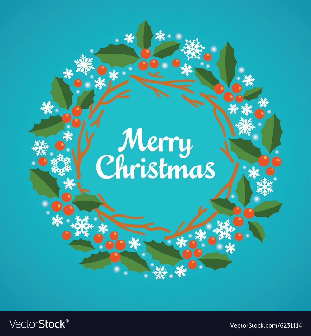 Christmas wreath Royalty Free Vector Image - VectorStock