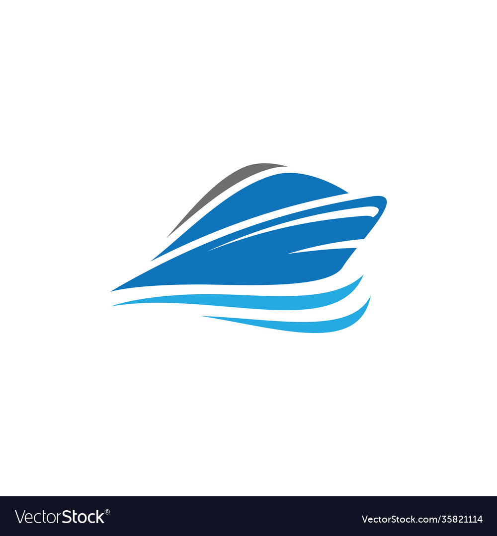 Cruise ship logo images Royalty Free Vector Image