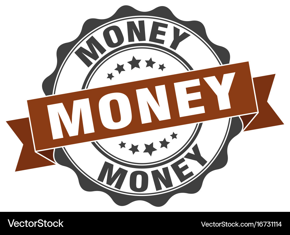Money stamp sign seal Royalty Free Vector Image