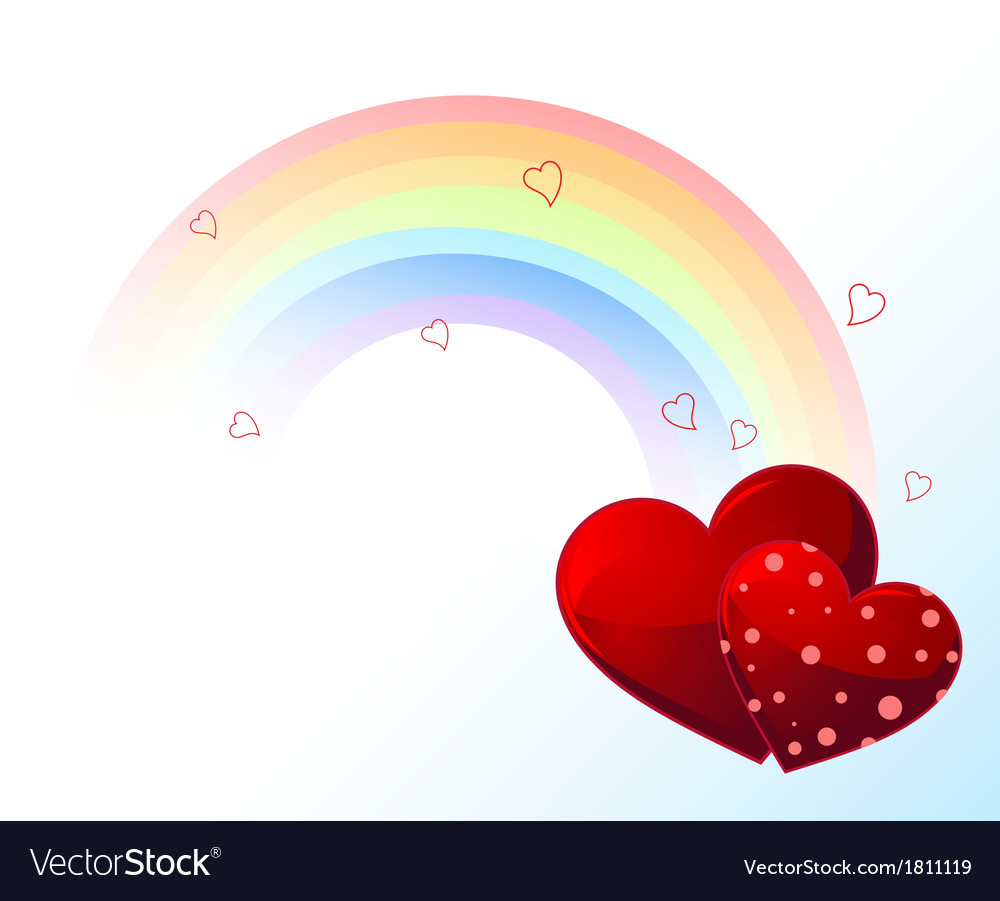 Valentines day rainbow