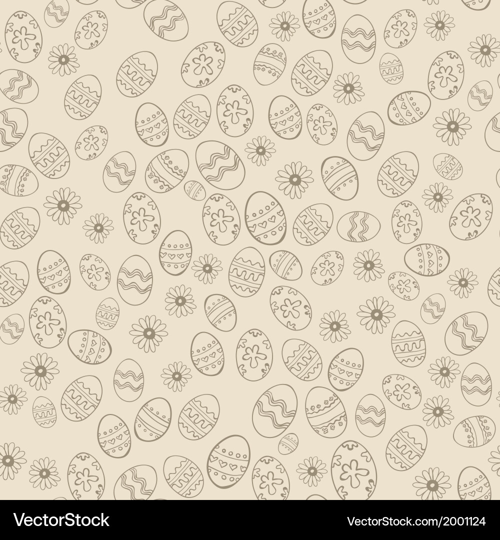 Seamless pattern with easter eggs Royalty Free Vector Image
