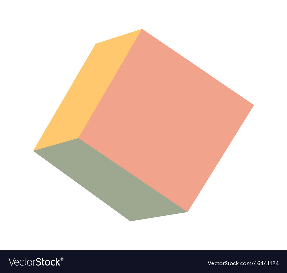 Wooden square block Royalty Free Vector Image - VectorStock