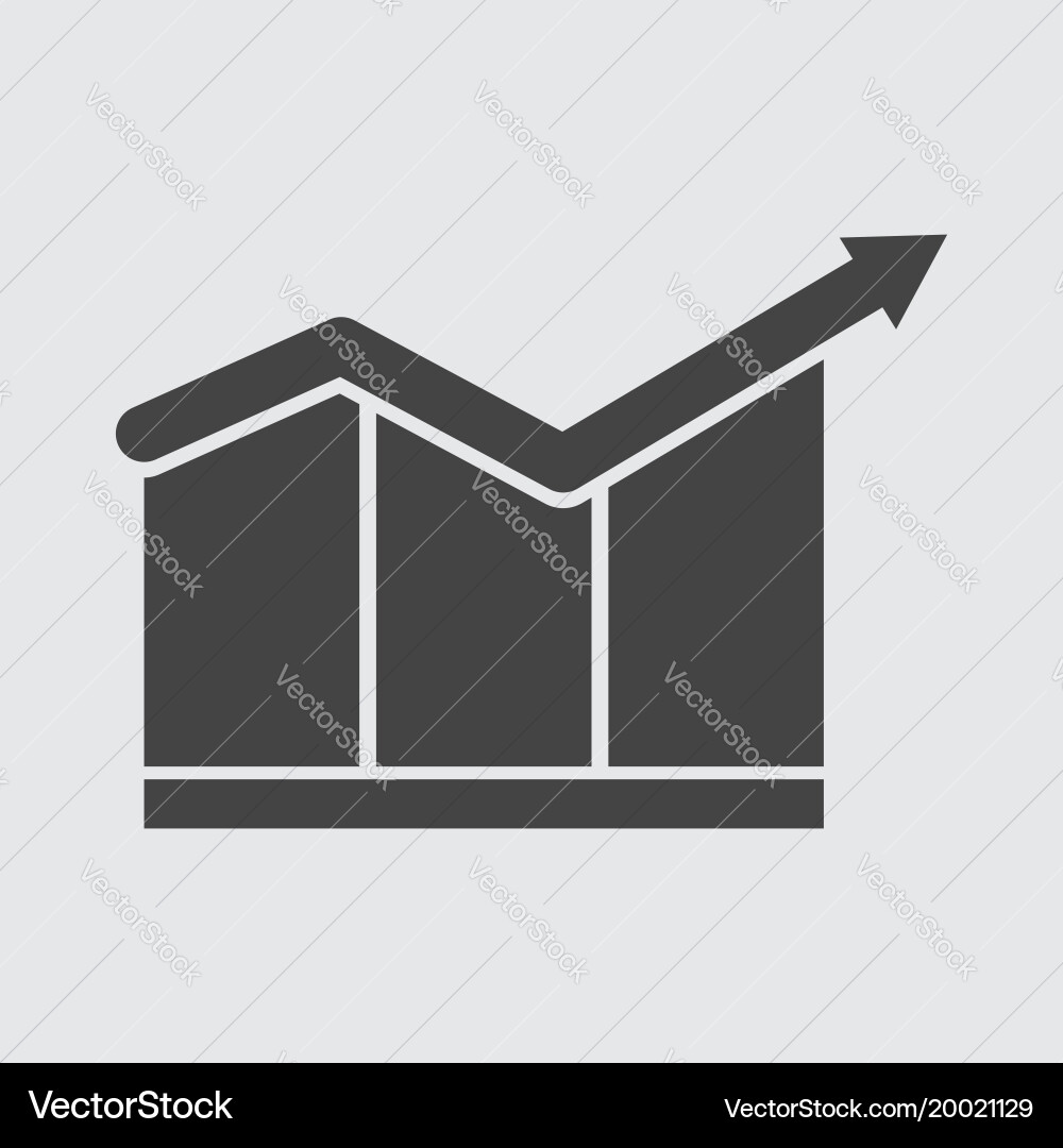 Chart icon flat Royalty Free Vector Image - VectorStock