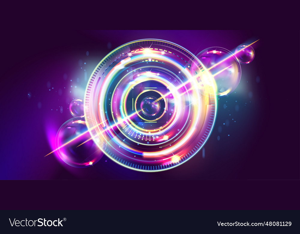 Dark retro futuristic art neon abstraction Vector Image